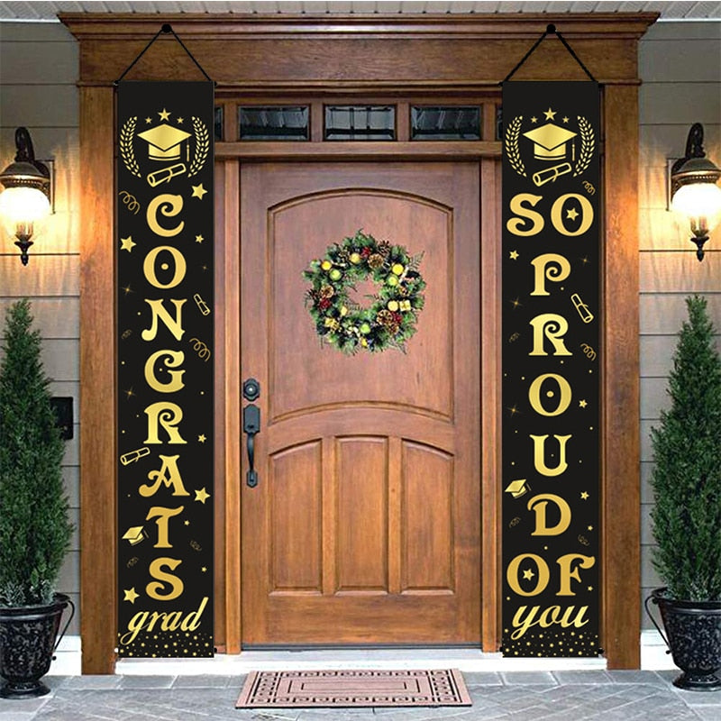 Graduation Ceremony Decoration Door Party Layout Flag