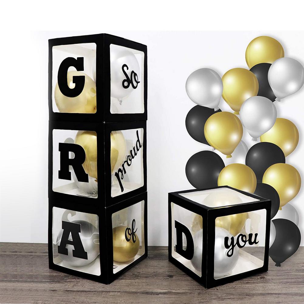 Black Balloon Box Graduation Ceremony Decoration