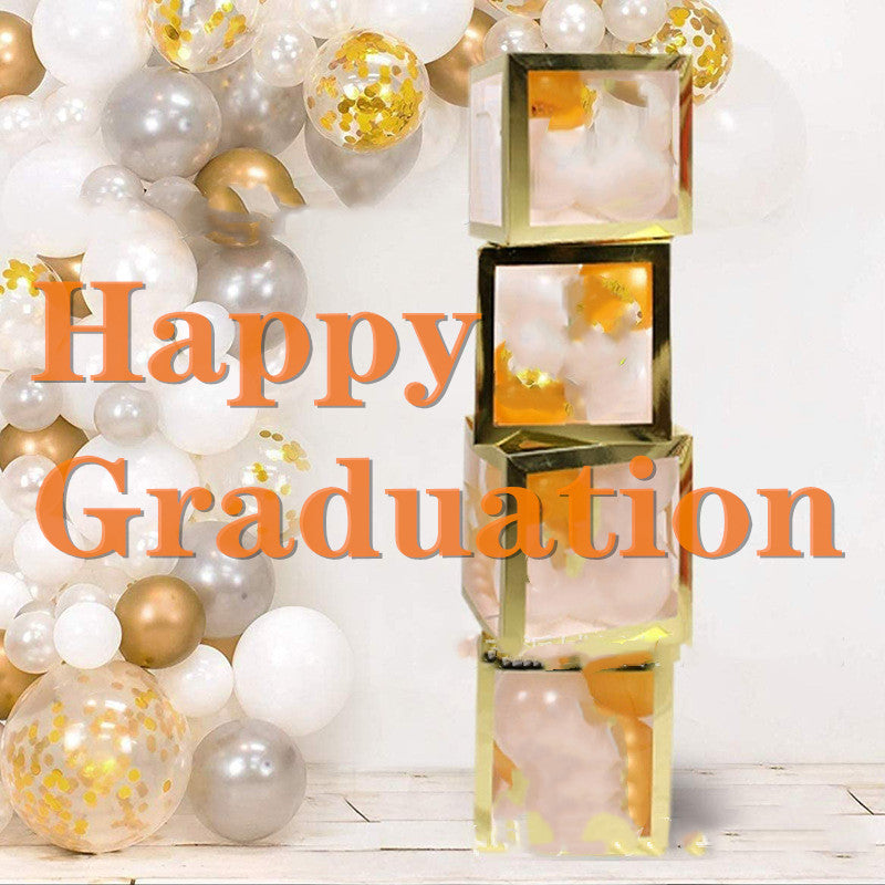 Black Balloon Box Graduation Ceremony Decoration