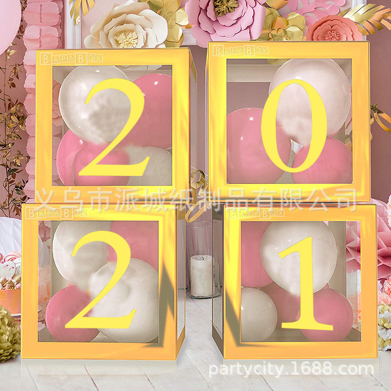 Black Balloon Box Graduation Ceremony Decoration