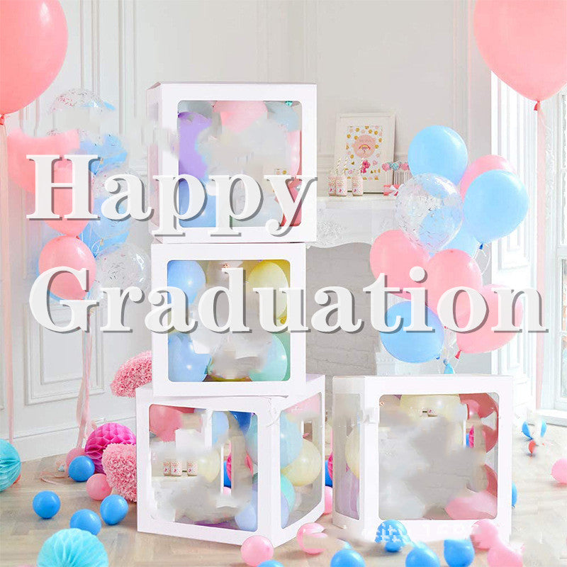 Black Balloon Box Graduation Ceremony Decoration